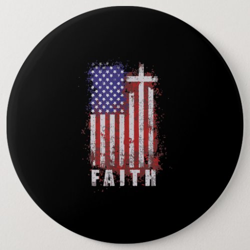 Jesus Love  Patriotic Christian Faith Jesus USA Button