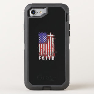 Jesus Love   Patriotic Christian Faith Jesus USA OtterBox Defender iPhone SE/8/7 Case