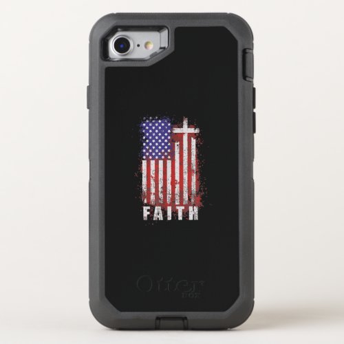 Jesus Love  Patriotic Christian Faith Jesus USA OtterBox Defender iPhone SE87 Case