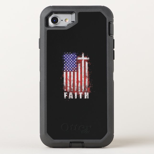 Jesus Love | Patriotic Christian Faith Jesus USA Otterbox iPhone Case (Back)