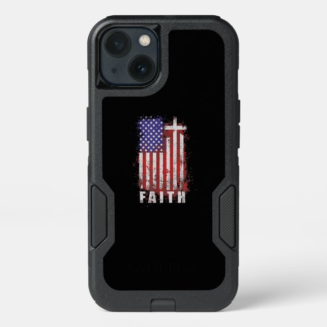 Jesus Love | Patriotic Christian Faith Jesus USA Otterbox iPhone Case (Back)