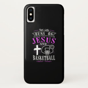 Jesus Love  This Girl Runs On Jesus And Basketball iPhone X Case