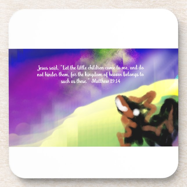 jesus love us  beverage coaster (Front)