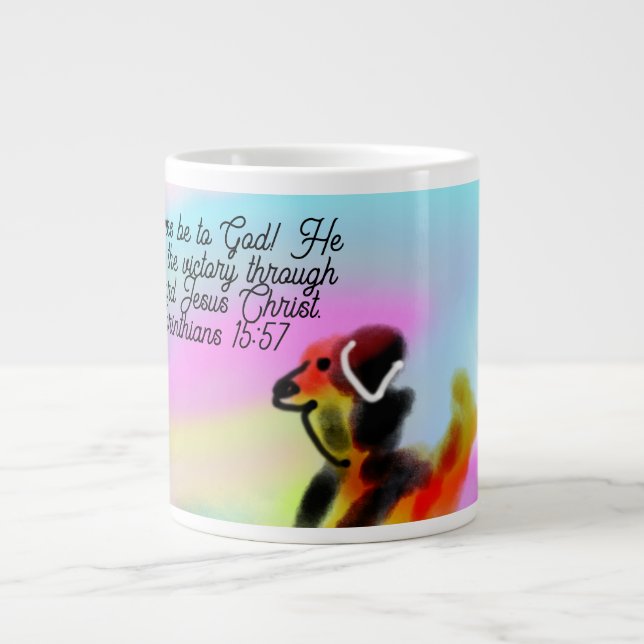 jesus love us giant coffee mug (Front)
