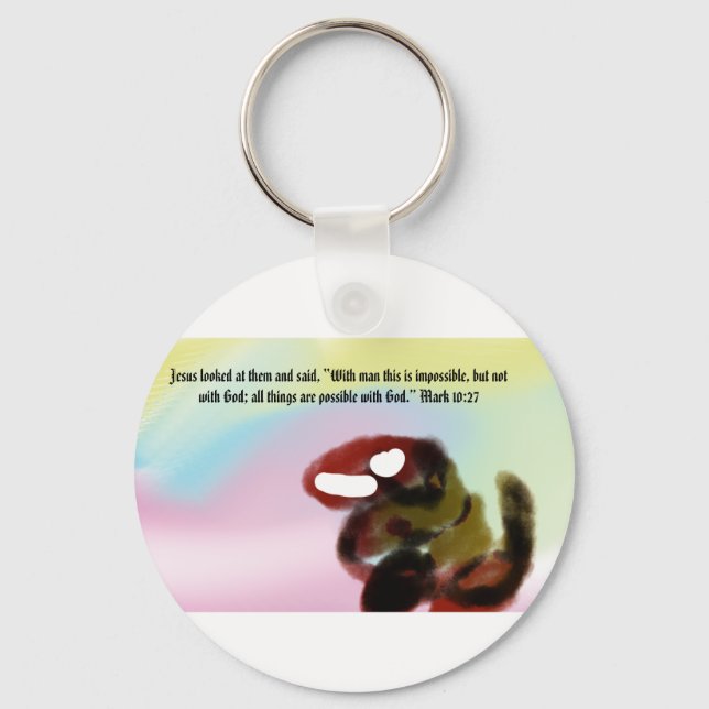jesus love us  keychain (Front)