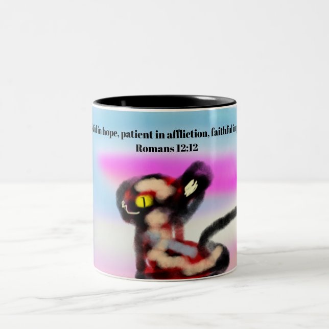 Jesus love us  Two-Tone coffee mug (Center)