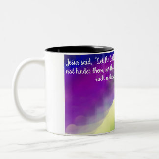jesus love us Two-Tone coffee mug