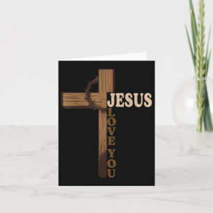 Jesus Love You Christian Cross God Faith Bible Pra Card