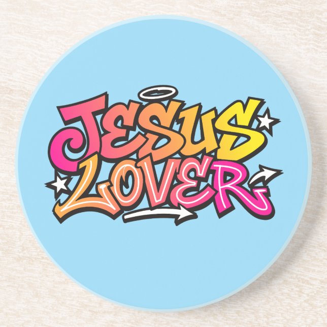 Jesus Lover Sandstone Coaster (Front)