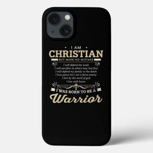 Jesus Lovers Christian Warrior Templar Believer iPhone 13 Case