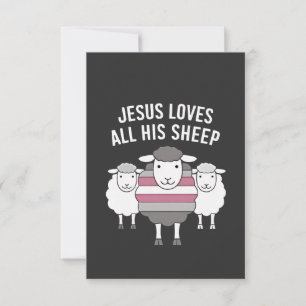 Jesus Loves All His Sheep LGBT Pride Month  Thank You Card