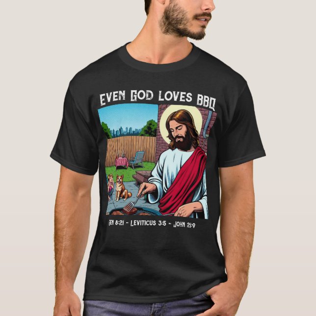Jesus Loves BBQ T-Shirt (Front)