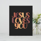 Jesus Loves Christian Typography Design (Standing Front)