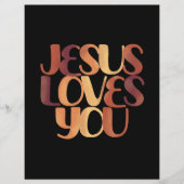 Jesus Loves Christian Typography Design (Front)