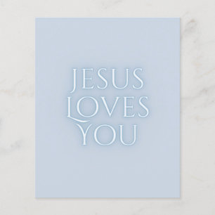 Jesus Loves Christian Typography Design  Flyer