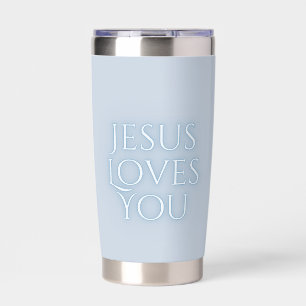 Jesus Loves Christian Typography Design  Insulated Tumbler