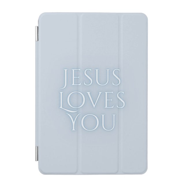 Jesus Loves Christian Typography Design  iPad Mini Cover (Front)