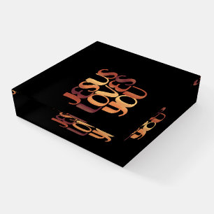 Jesus Loves Christian Typography Design Paperweight