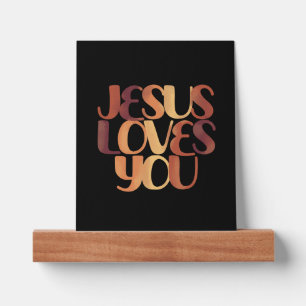 Jesus Loves Christian Typography Design  Picture Ledge