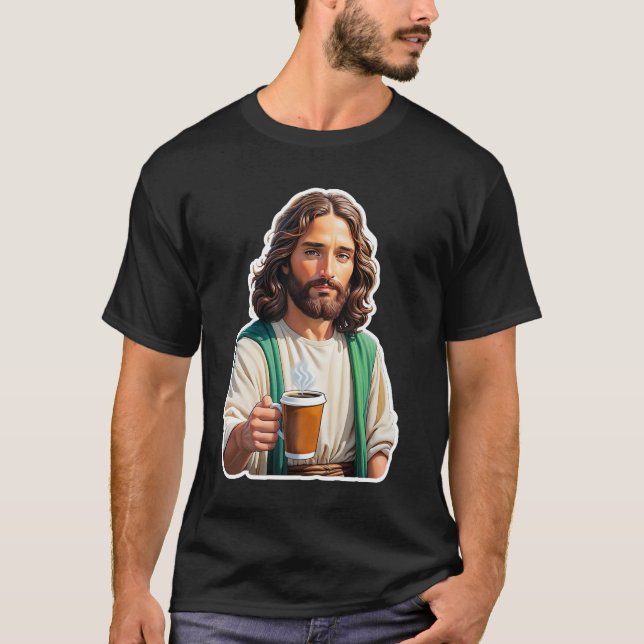 Jesus Loves Coffee T-Shirt (Front)