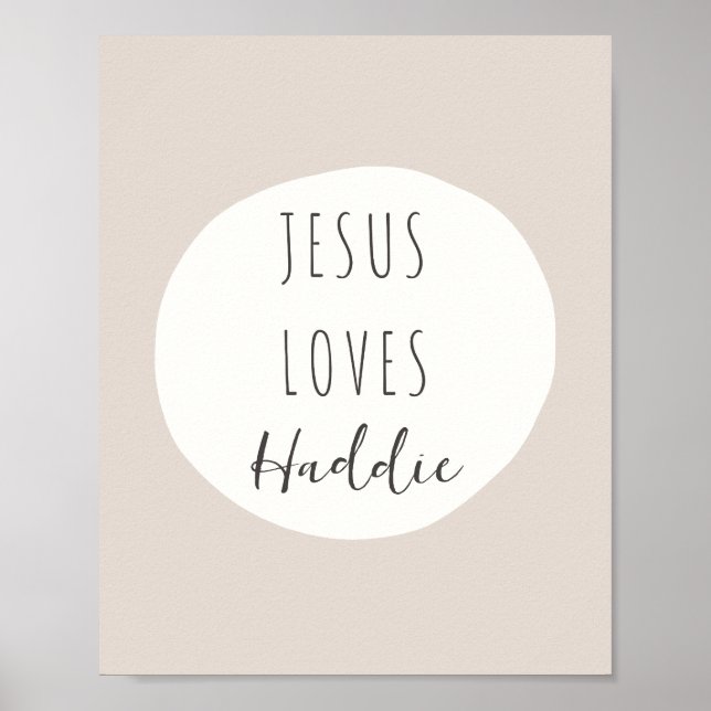 Jesus loves custom name Poster & Prints (Front)