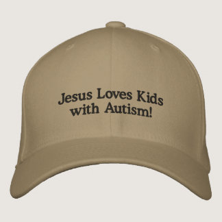 Jesus Loves Kids with Autism! Embroidered Baseball Hat
