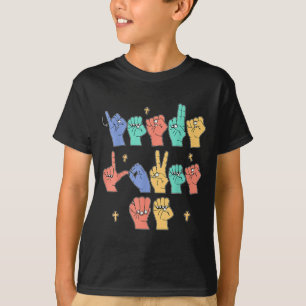 Jesus Loves Me Asl Christian Jesus Toddler You Sig T-Shirt