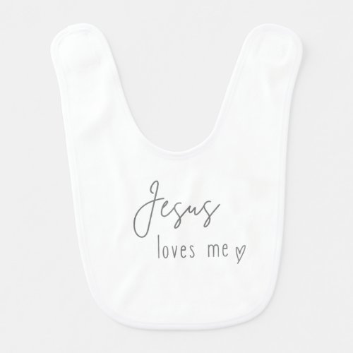 Jesus loves me baby Bib