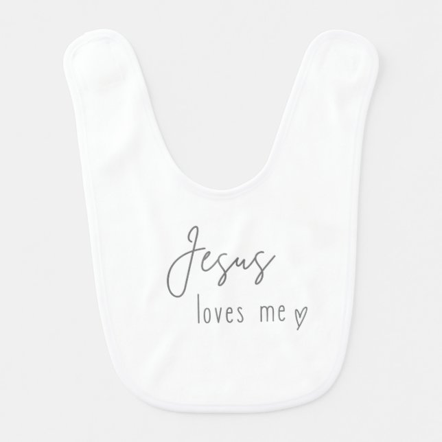 Jesus loves me baby Bib (Front)
