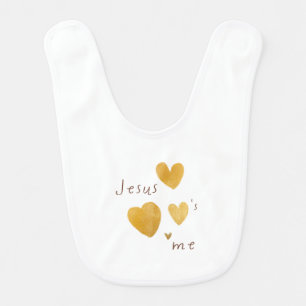 Jesus loves me. Baby Bib. modern Bib