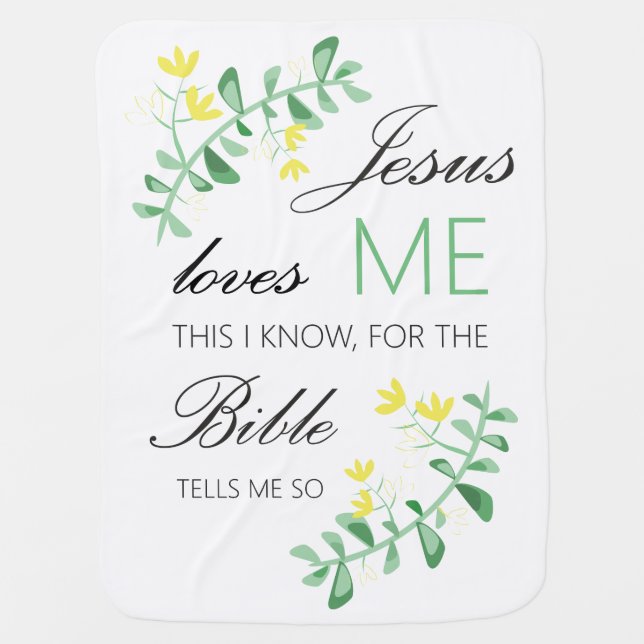 Jesus loves me - Baby blanket (Front)