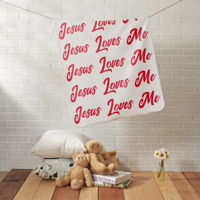 Jesus Loves Me Baby Blanket (In Situ)