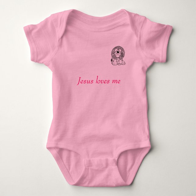 Jesus loves me baby bodysuit (Front)