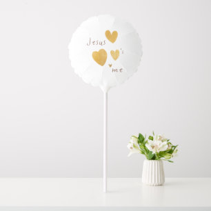 Jesus loves me. Balloon Air-Filled. modern hearts