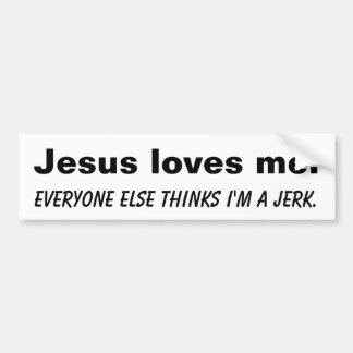 Jesus loves me bumper sticker