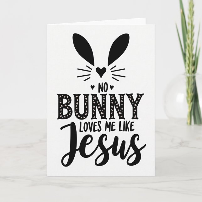 Jesus Loves Me Bunny Card (Front)