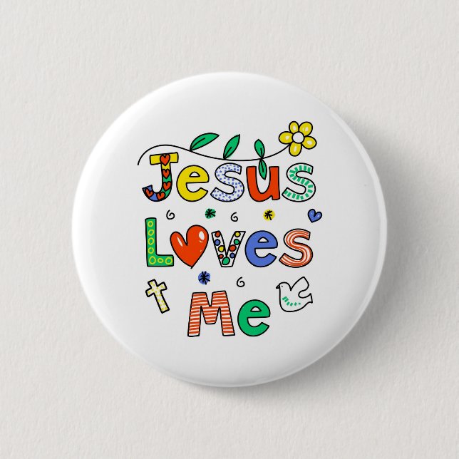 Jesus Loves Me Button (Front)