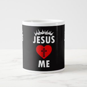 Jesus Loves ME Christen Religious Giant Coffee Mug