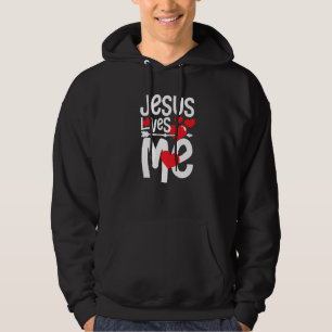 Jesus loves me christian heart believe Premium Hoodie