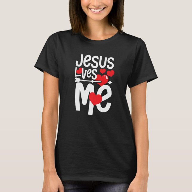 Jesus loves me  christian heart believe Premium T-Shirt (Front)