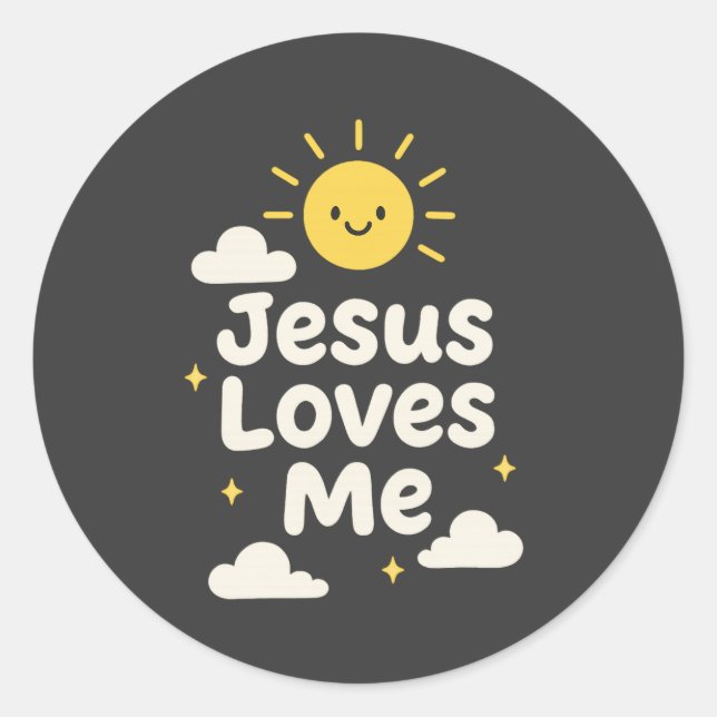Jesus Loves Me Christian Sticker (Front)