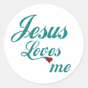 Jesus Loves me Classic Round Sticker