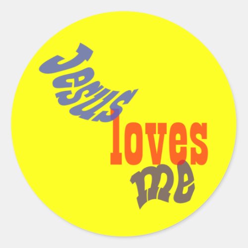 Jesus Loves Me Classic Round Sticker