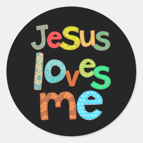 Jesus Loves  Me Classic Round Sticker