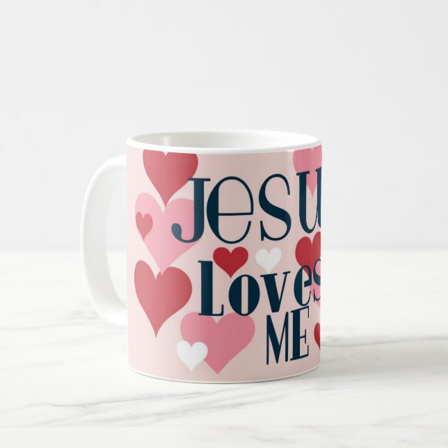 Jesus loves me coffee mug (Front Left)