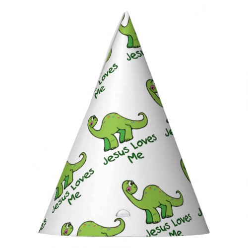 Jesus Loves Me Dinosaur Party Hat