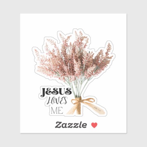 Jesus loves me faith based laptop sticker