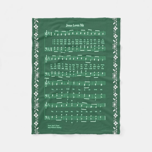 JESUS LOVES ME FLEECE BLANKET (Front)