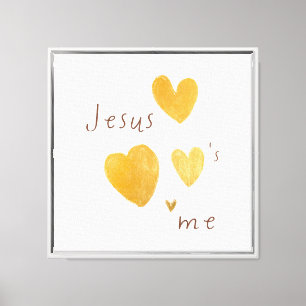 Jesus loves me. Framed Canvas Wall Art modern