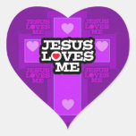 Jesus Loves Me. Heart Sticker at Zazzle